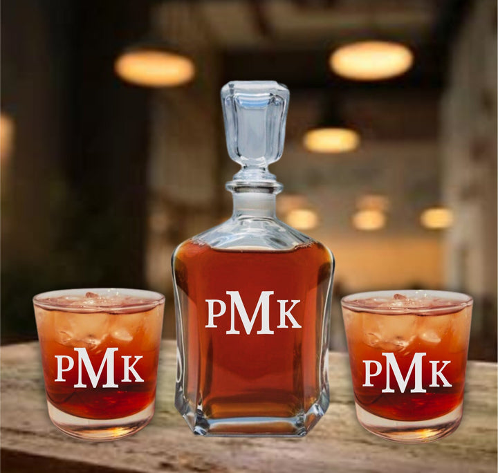 Personalized Whiskey Decanter Set, Custom Engraved, Gifts for Men, Dad Gift, Birthday Whiskey Glasses, Husband,