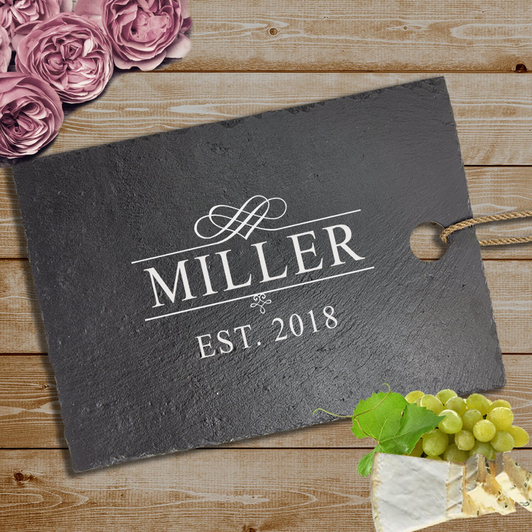 Personalized Flourish Cutting Board Couples Gifts, Housewarming Engraved Cutting Board , Wedding Gifts For Couples, Bridal Shower Gift