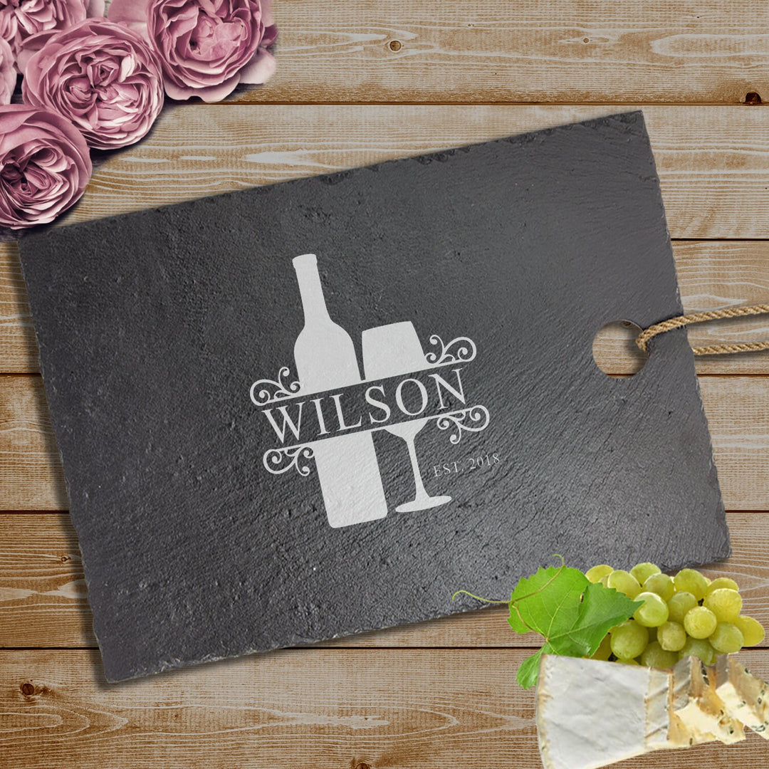 Wine Theme Custom Cutting Board Couples Gifts, Housewarming Engraved Cutting Board , Wedding Gift For Couples, Bridal Shower Gift