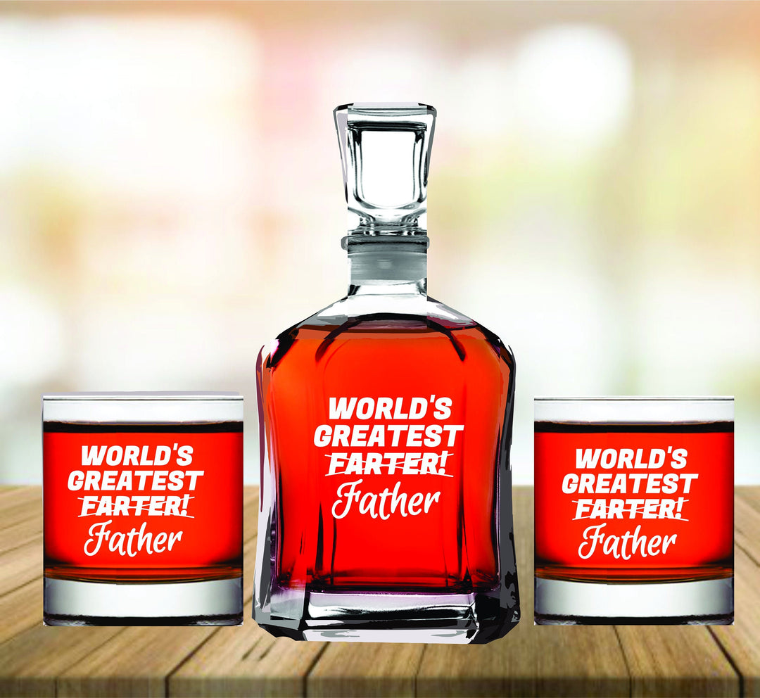 Daddy's Sippy Cup Father's Day Gift, Whiskey Decanter Gift for Dad, Dad Whiskey Decanter set, Man Cave Gift, Dad Whiskey Glass, Father Gift