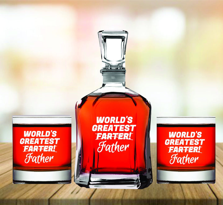 Daddy's Sippy Cup Father's Day Gift, Whiskey Decanter Gift for Dad, Dad Whiskey Decanter set, Man Cave Gift, Dad Whiskey Glass, Father Gift