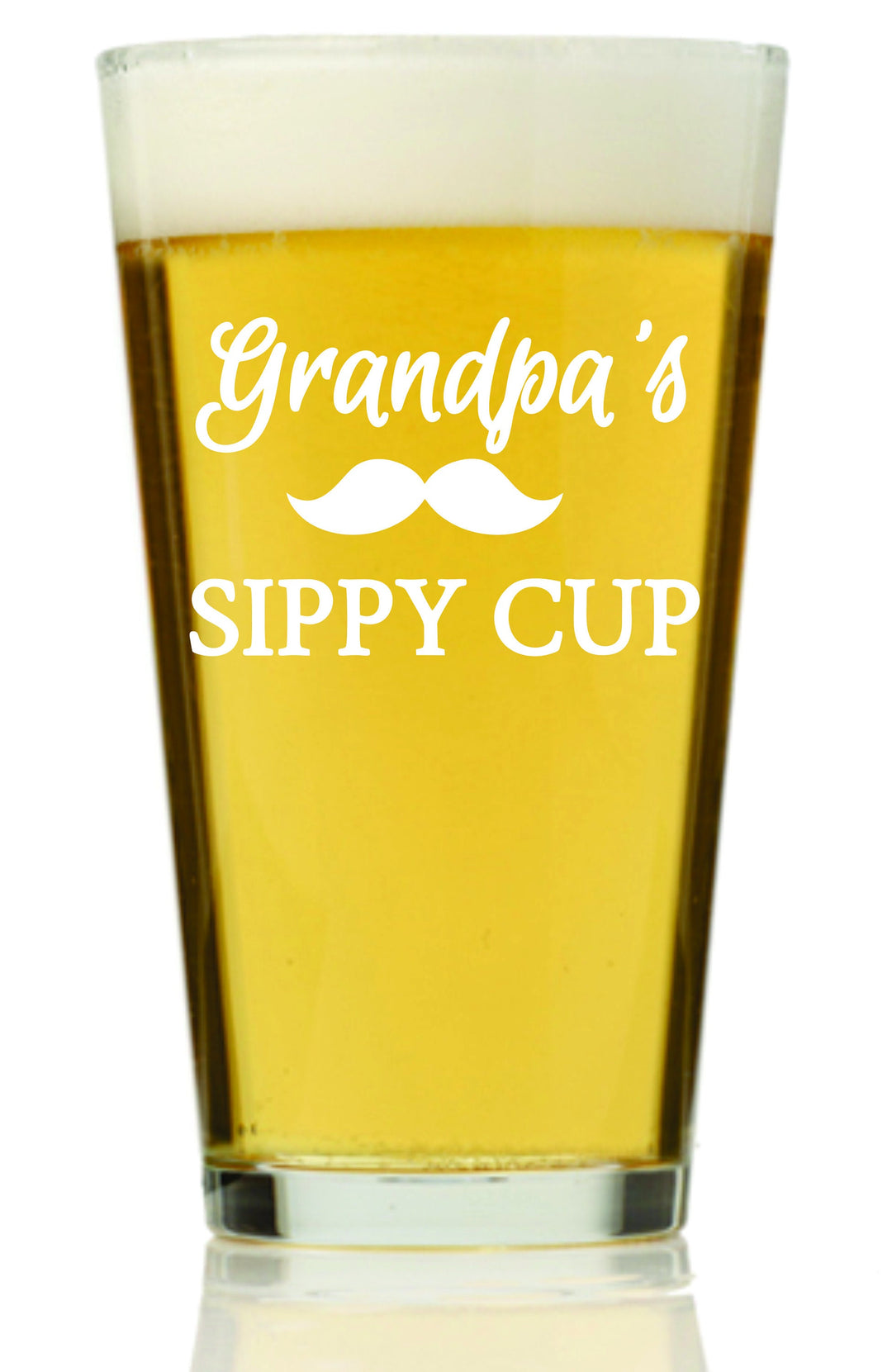 Grandpa's Juice Cup Pint Beer Glass, Grandfather Juice Custom Beer Mug glass, First Fathers Day Gift, Best Fathers Day Gift, Daughter to Dad
