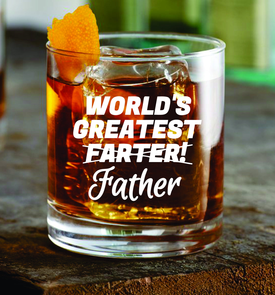 Father's Day Whiskey Glass Dad's Juice, Engraved Fathers Day Rocks Glass, Gift for Dad, Engraved Whiskey Glass Dad Gift for Father's Day