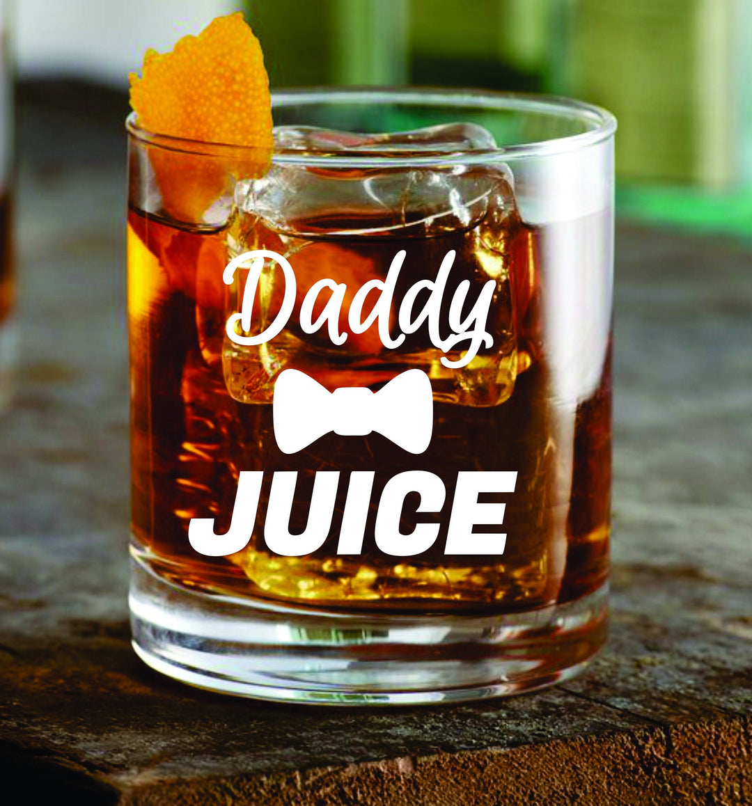 Grandpa's Juice Father's Day Whiskey Glass, Engraved Fathers Day Rocks Glass, Gift for Dad, Engraved Whiskey Glass Dad Gift for Father's Day