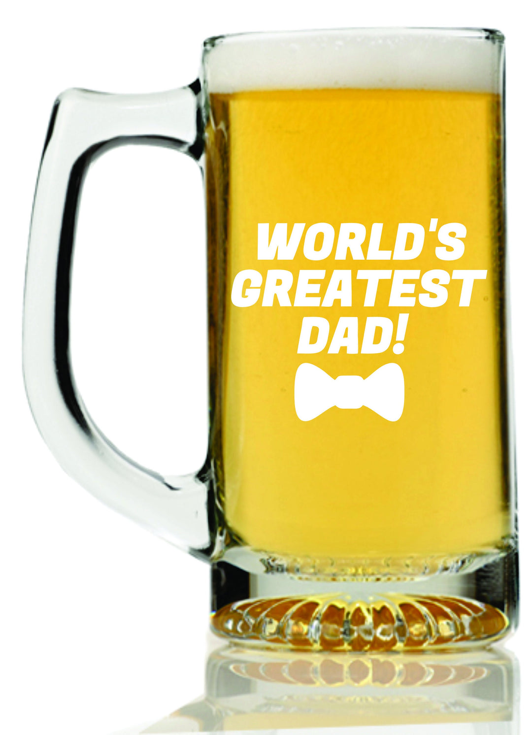 Worlds Best Dad Father's Day Beer Mug Glass, Worlds Greatest Father Custom Beer glass, First Father's Day Gift, Best Fathers Day Gift