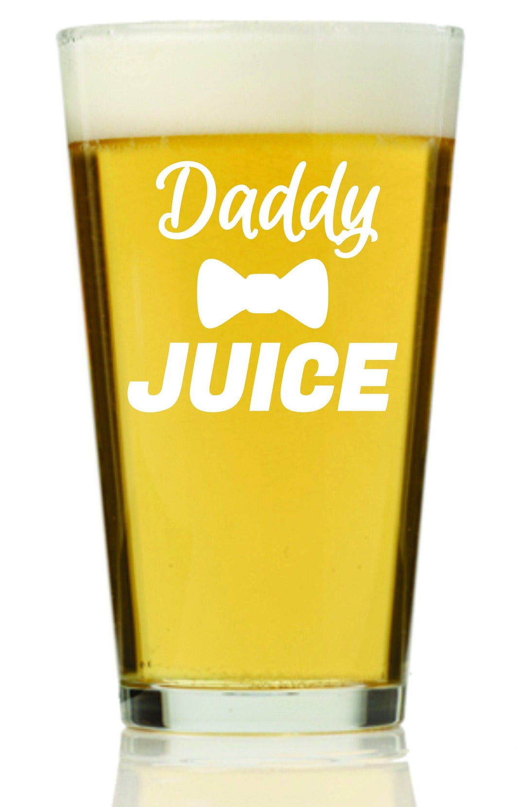 Funny Dad's Juice Cup Pint Beer Glass, Dad's Juice Custom Beer Mug glass, First Fathers Day Gift, Best Fathers Day Gift, Daughter to Dad