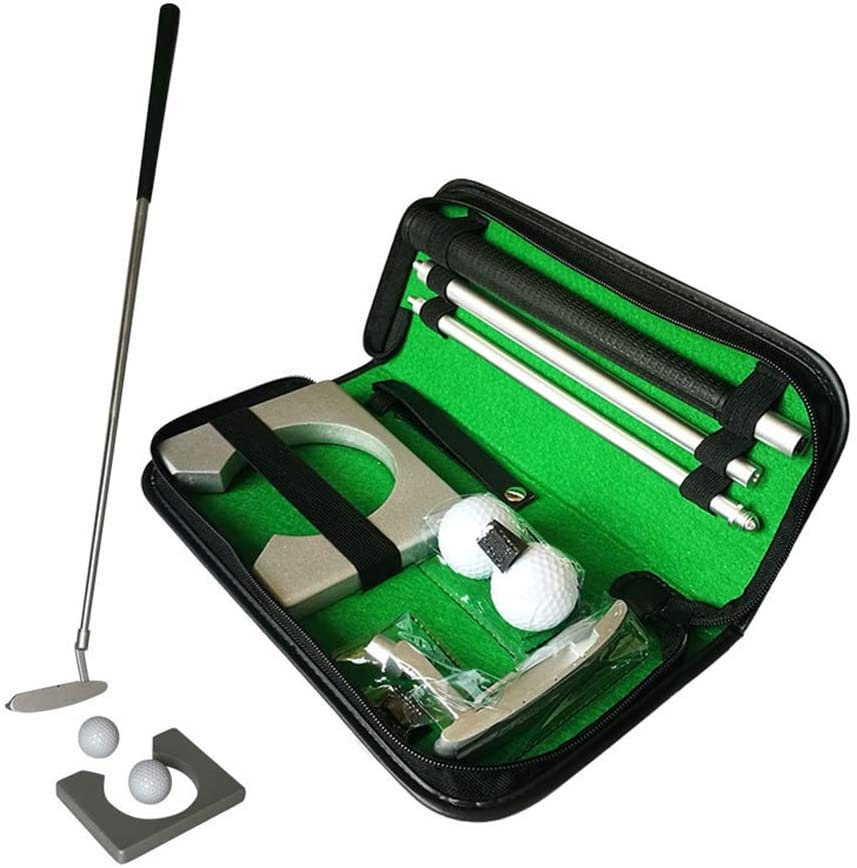Golf Putting Gift Set, Golf Birthday Gift, Golf Putter Cup and Balls, Indoor Golf Putter Practice, Retirment gift, Golf Gifts for Men