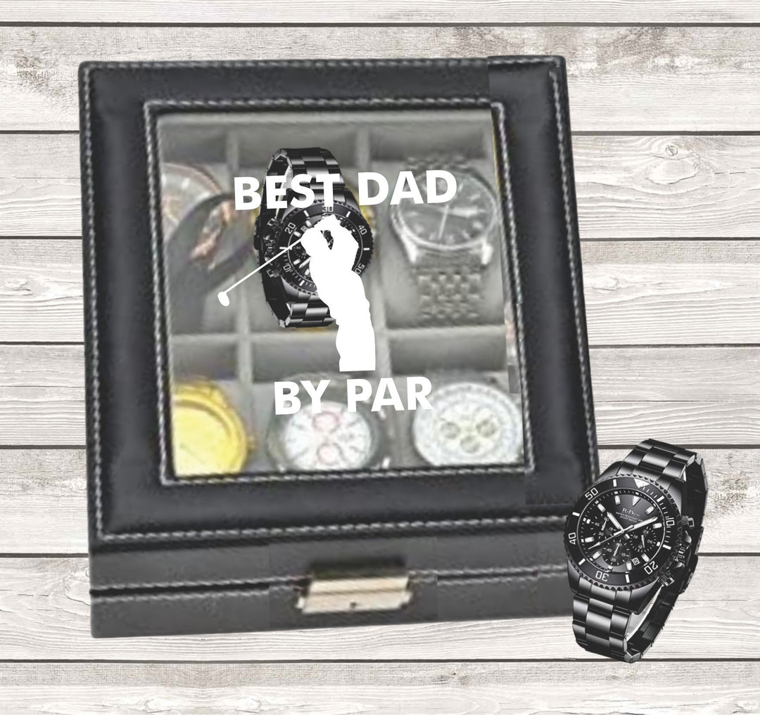 Golf Gift Watch Box Gift, Dad Gift Watch Case, Father's Day Gift, Watch Storage Case, Monogram Watch Case, Watch Birthday Gift Men, Wedding