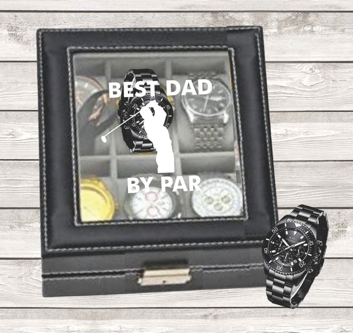 Golf Gift Watch Box Gift, Dad Gift Watch Case, Father's Day Gift, Watch Storage Case, Monogram Watch Case, Watch Birthday Gift Men, Wedding