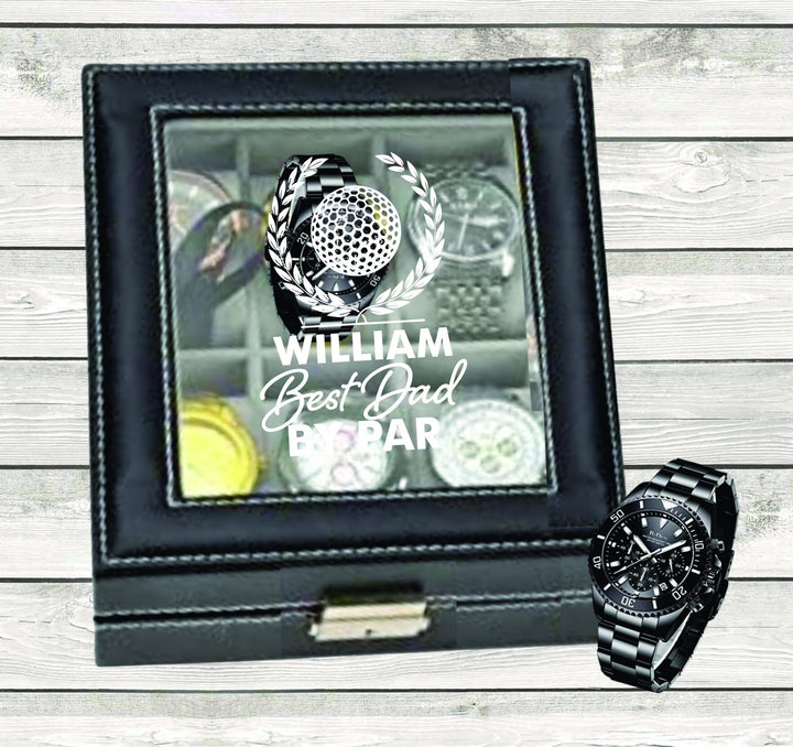 Engraved Watch Box Case, Mens Watch Box Storage Case, Custom Watch Box Case, Watch Storage Case, Monogram Watch Case, Watch Birthday Gift