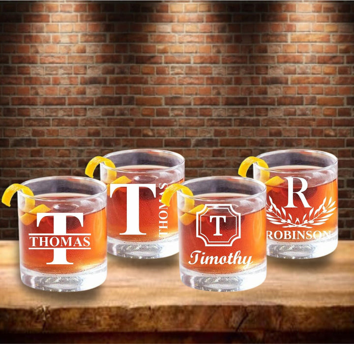 Set of 4 Custom Engraved Groomsmen Shot Glass, Groomsman Shooter Glasses, Bachelor Party Gifts, Groom, Best Man, Usher, Set of 4, 5, 6 Glass