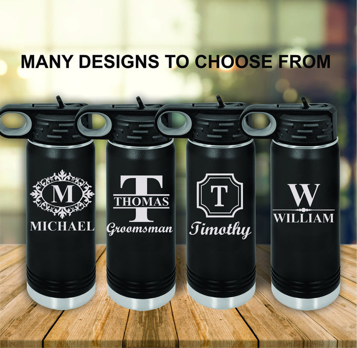 Groomsmen Personalized Insulated Water Bottle, Groomsman Stainless Steel Water Bottle, Bachelor Party Gift, Groomsmen Proposal, Bridal Party