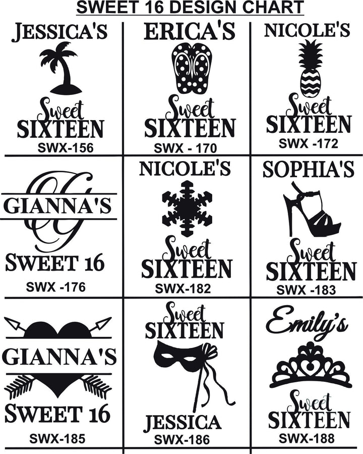 Sweet 16 Champagne Glass Favors, Personalized 16th Birthday Party Favor, Engraved Champagne Flutes, Sweet Sixteen Champagne Party Gifts