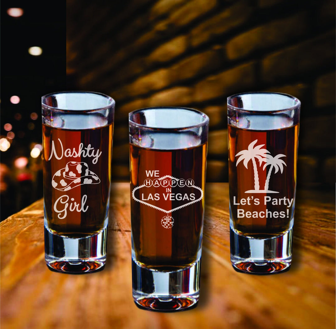Bachelorette Party Shot Glasses, Gifts for Bachelorette Party, Party Favors, Bridesmaid Gifts, Engraved Glasses, Girls Night, Nashville