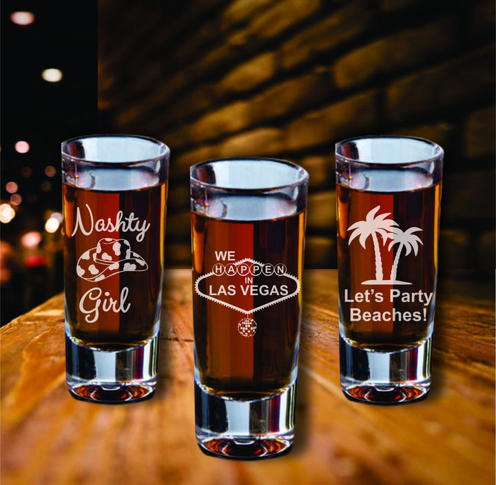 Custom Bachelorette Party Shot Glasses, Gifts for Bachelorette Party, Maid Of Honor, Bridesmaid Gifts, Engraved Glasses, Girls Night Out