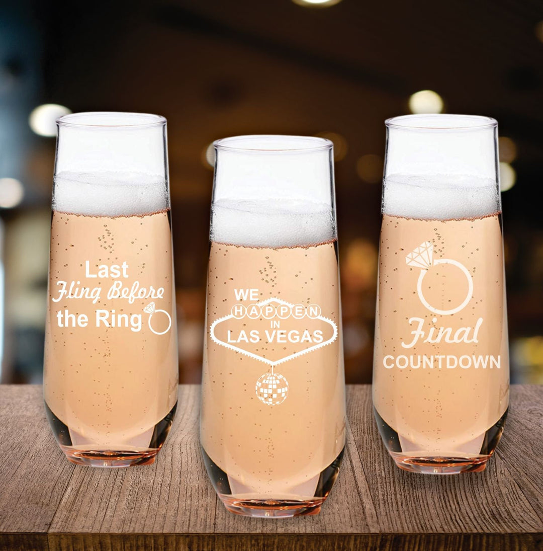 Custom Champagne Glasses for Bridesmaid, Gifts for Bachelorette Party, Maid Of Honor, Bridesmaid Proposal Gifts, Engraved Glasses