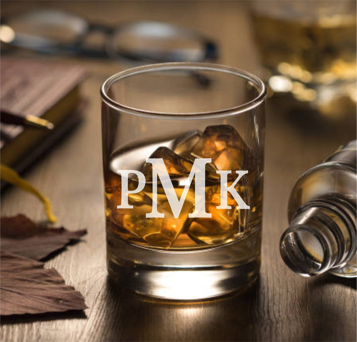 Set of 4 Fathers Day Whiskey Glasses - Custom Laser Etched - Personalized Gift for Dad - Father's Day Present- Birthday - Gifts for Men