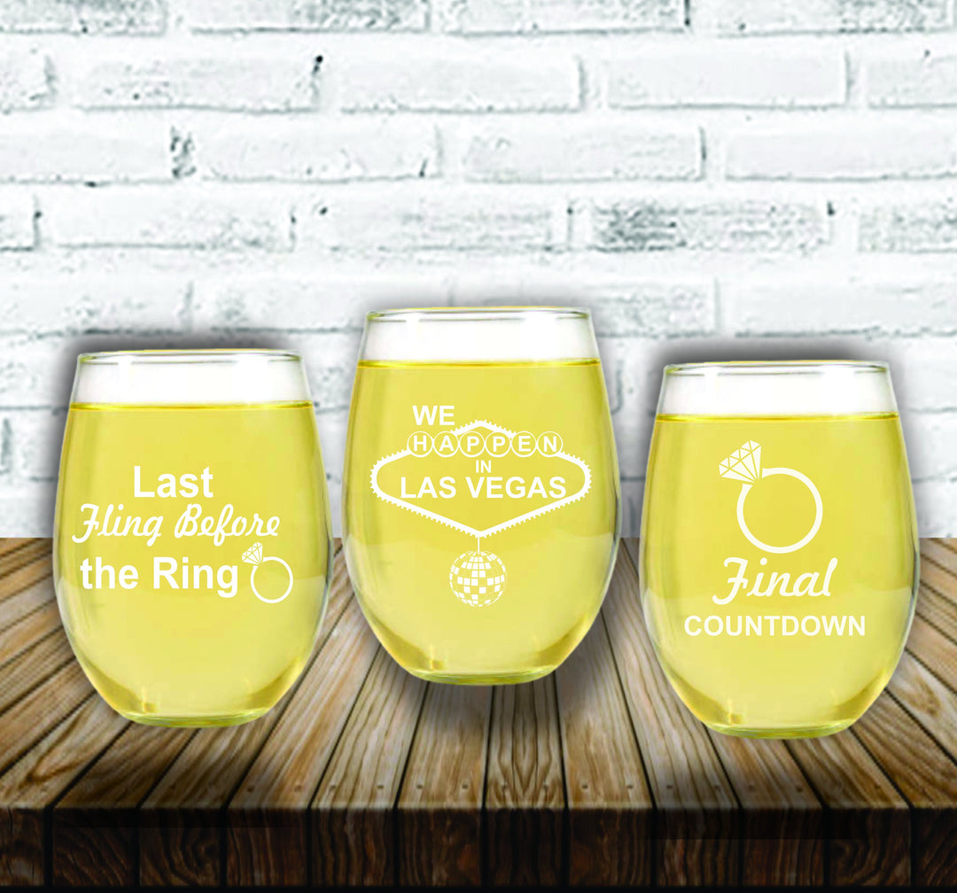 Custom Wine Glasses for Bridesmaids, Gifts for Bridal Party, Maid Of Honor, Stemless Wine Glass, Engraved Glasses, Bridesmaid Proposal Gifts