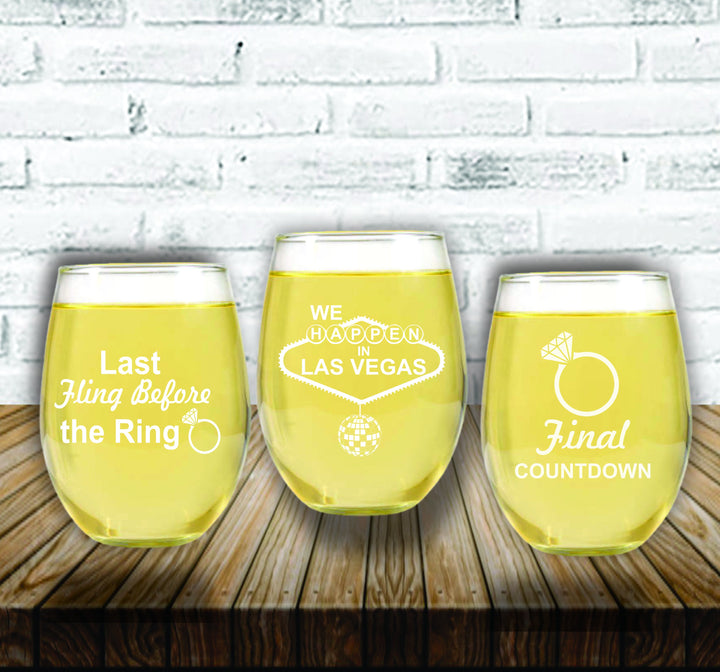 Custom Wine Glasses for Bridesmaids, Gifts for Bridal Party, Maid Of Honor, Stemless Wine Glass, Engraved Glasses, Bridesmaid Proposal Gifts