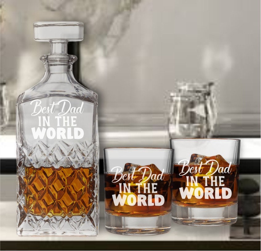 Personalized Wedding Decanter Gift Set - Custom Barware - Engraved Gifts - Anniversary- Gifts for the Couple - Bridal Shower Gift - Bourbon