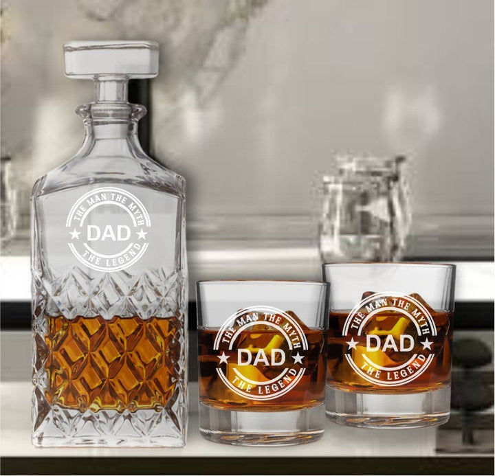 Personalized Wedding Decanter Gift Set - Custom Barware - Engraved Gifts - Anniversary- Gifts for the Couple - Bridal Shower Gift - Bourbon