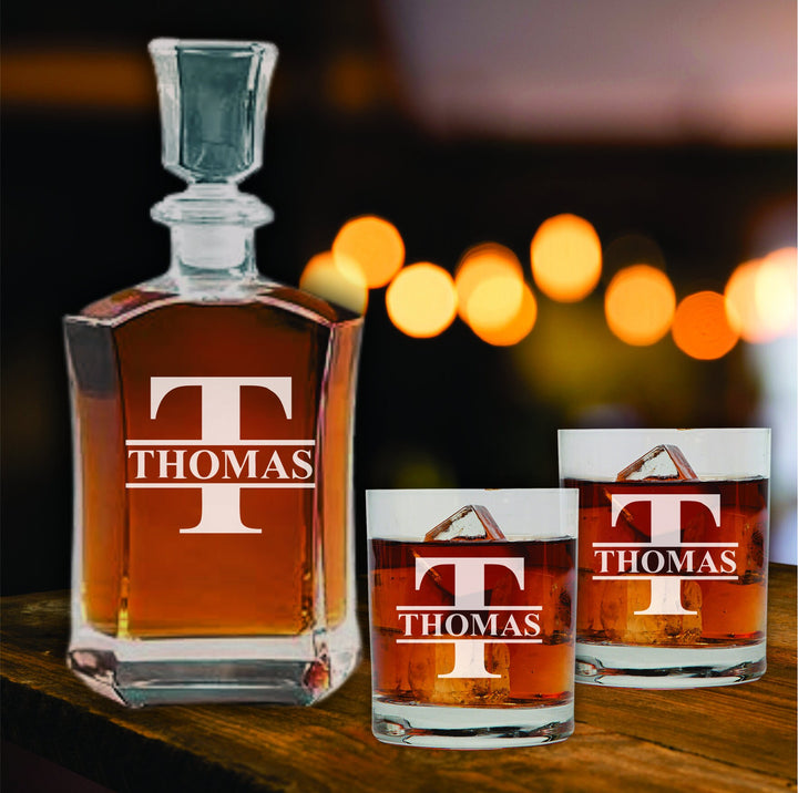 Personalized Wedding Gifts for the Couple - Custom Whiskey Barware - Engraved Gifts - Anniversary- Engagement - Bridal Shower Gift - Bourbon