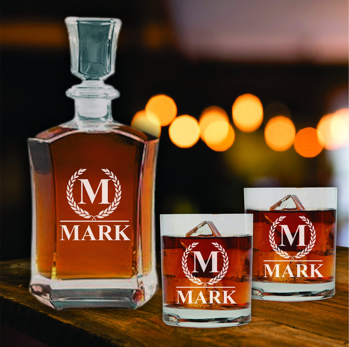 Personalized Wedding Gifts for the Couple - Custom Whiskey Barware - Engraved Gifts - Anniversary- Engagement - Bridal Shower Gift - Bourbon