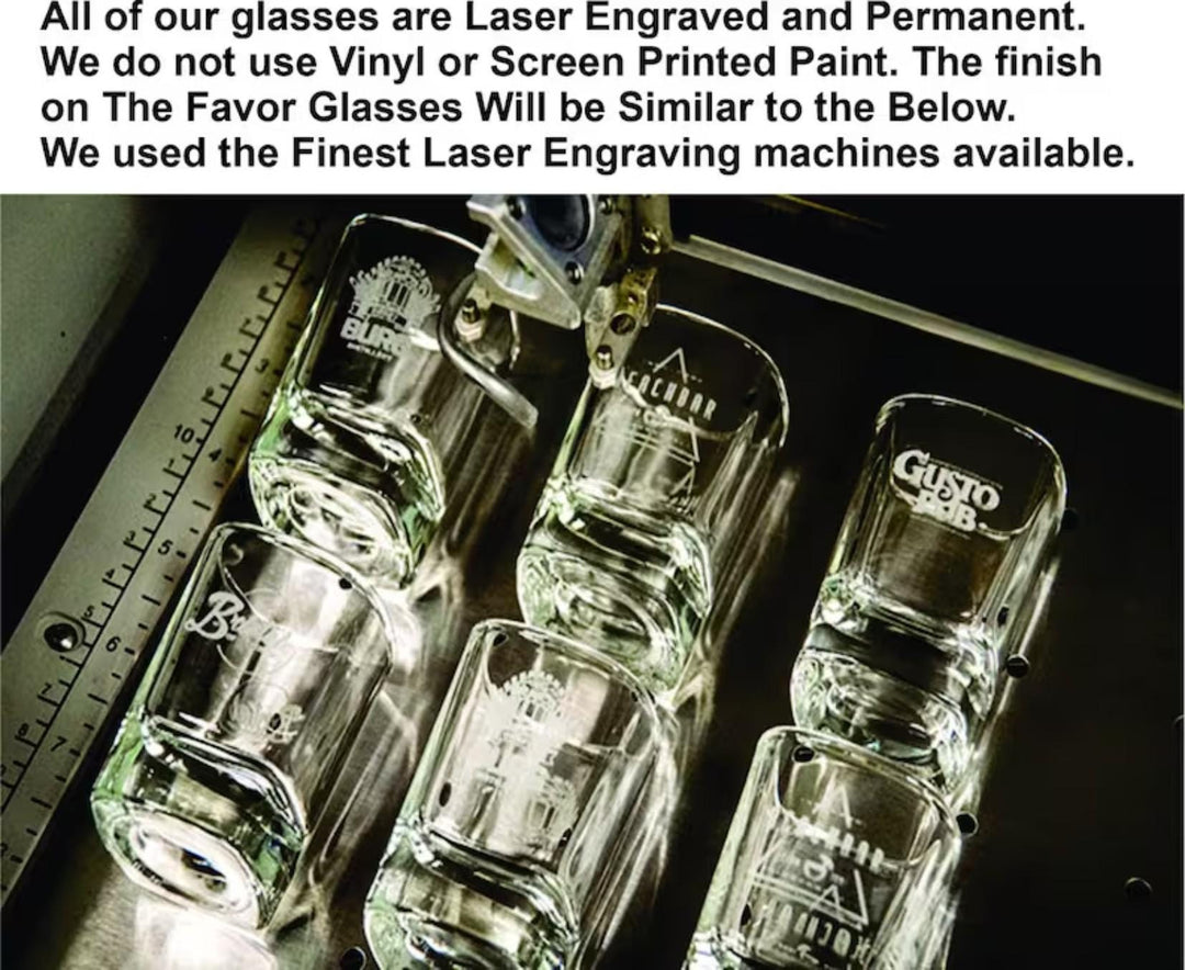 Set of 12 Custom Logo Stem Champagne Glasses - Laser Engraved - Corporate Gifts - Business Logo Glass - Company Christmas Party Client Gift