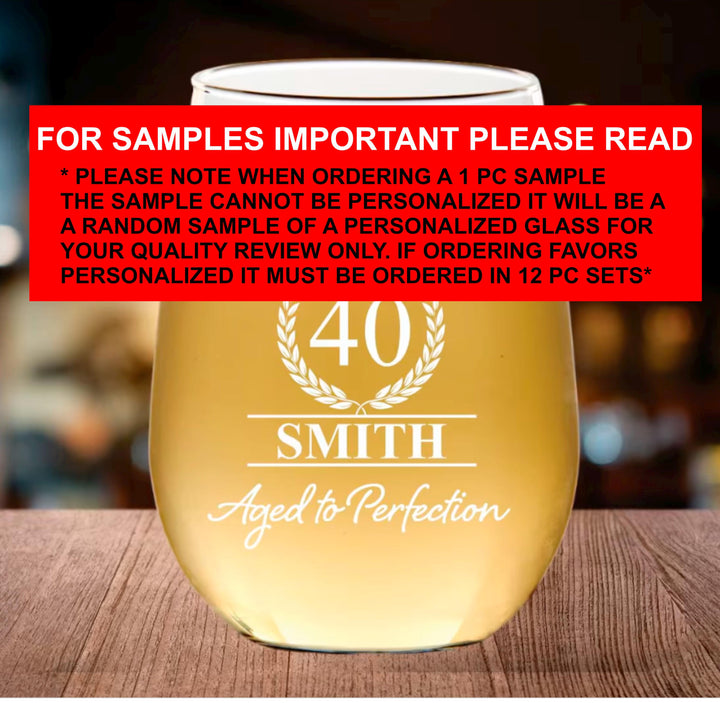 12 Pc Set 21ST Birthday Custom Wine Glass Favors, Personalized Party Favor Birthday, Engraved Wine Glasses, 21, 30th, 50th, 60th for Woman
