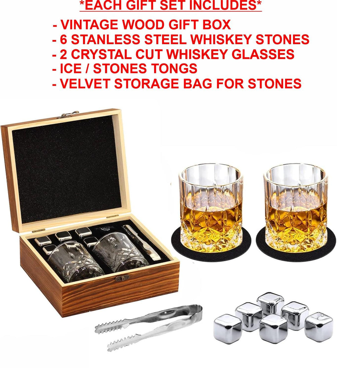 Groomsman Proposal Whiskey Stones Glasses Set with Wooden Box, Groomsmen Proposal, Best Man Gift, Dad Gifts, Groom, Gifts for Men