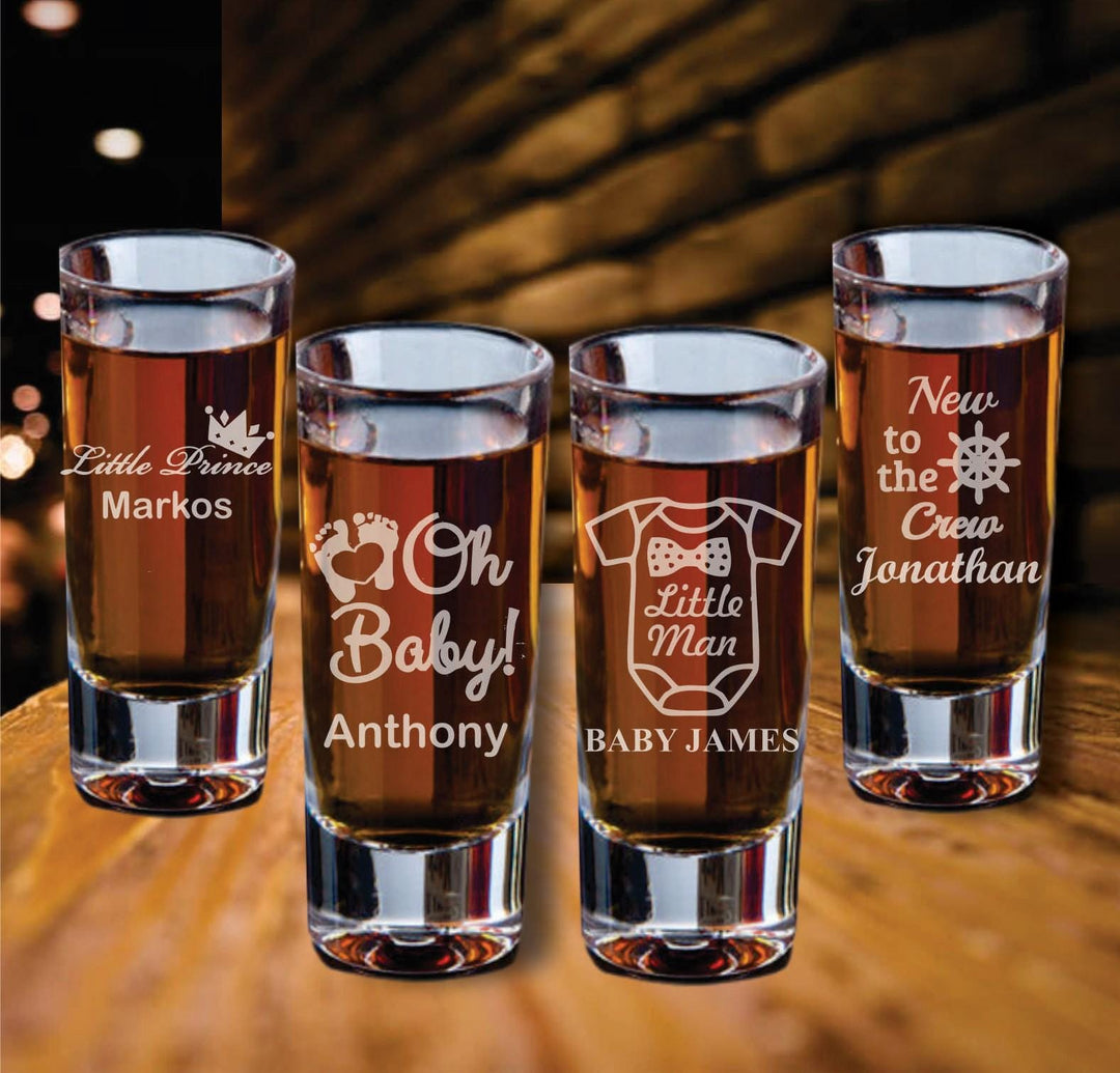 Custom My Little Man Baby Shot Glass Favors, Personalized Baby Party Favor, Gender Reveal, Baby Sprinkle Party Favors, Boy favor