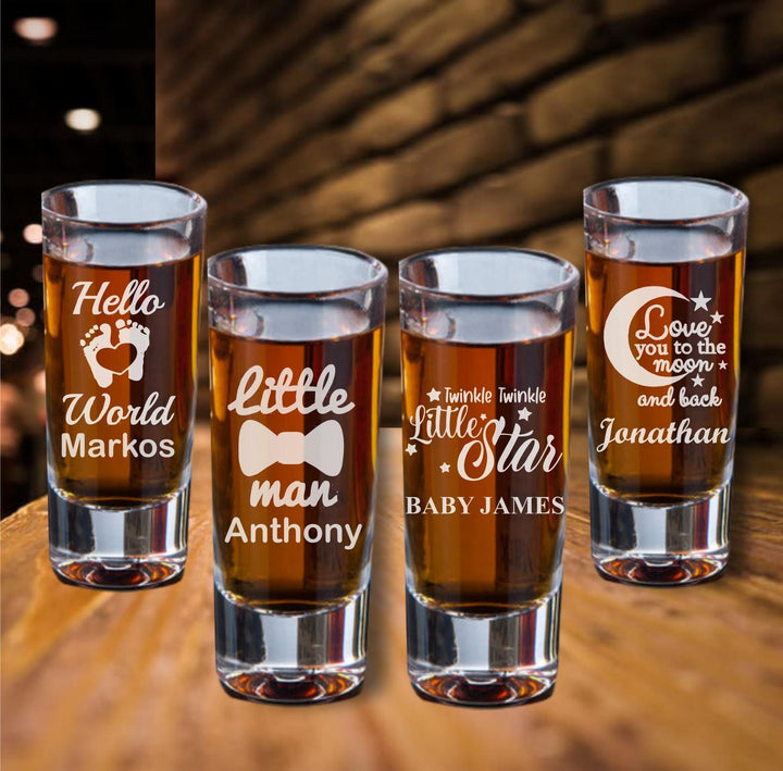 Custom My Little Man Baby Shot Glass Favors, Personalized Baby Party Favor, Gender Reveal, Baby Sprinkle Party Favors, Boy favor