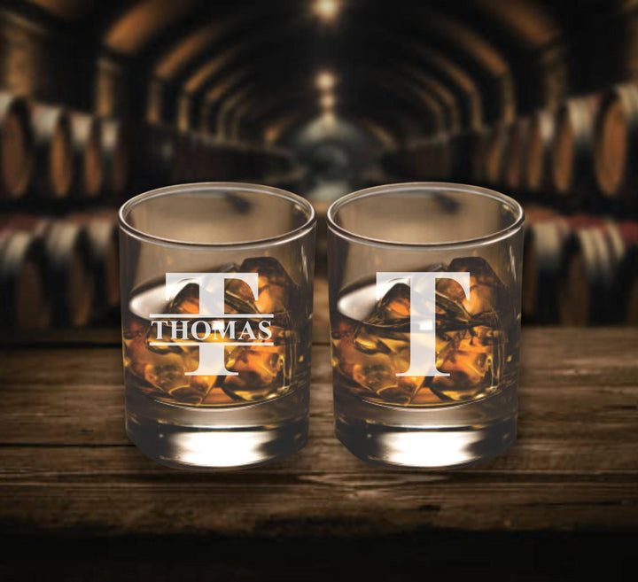 Set of 4 Personalized Gift for Men, Custom Whiskey Glasses, Gift for Dad, Bourbon Glass, Birthday, Gift for Dad, Father's Day, Husband Gift