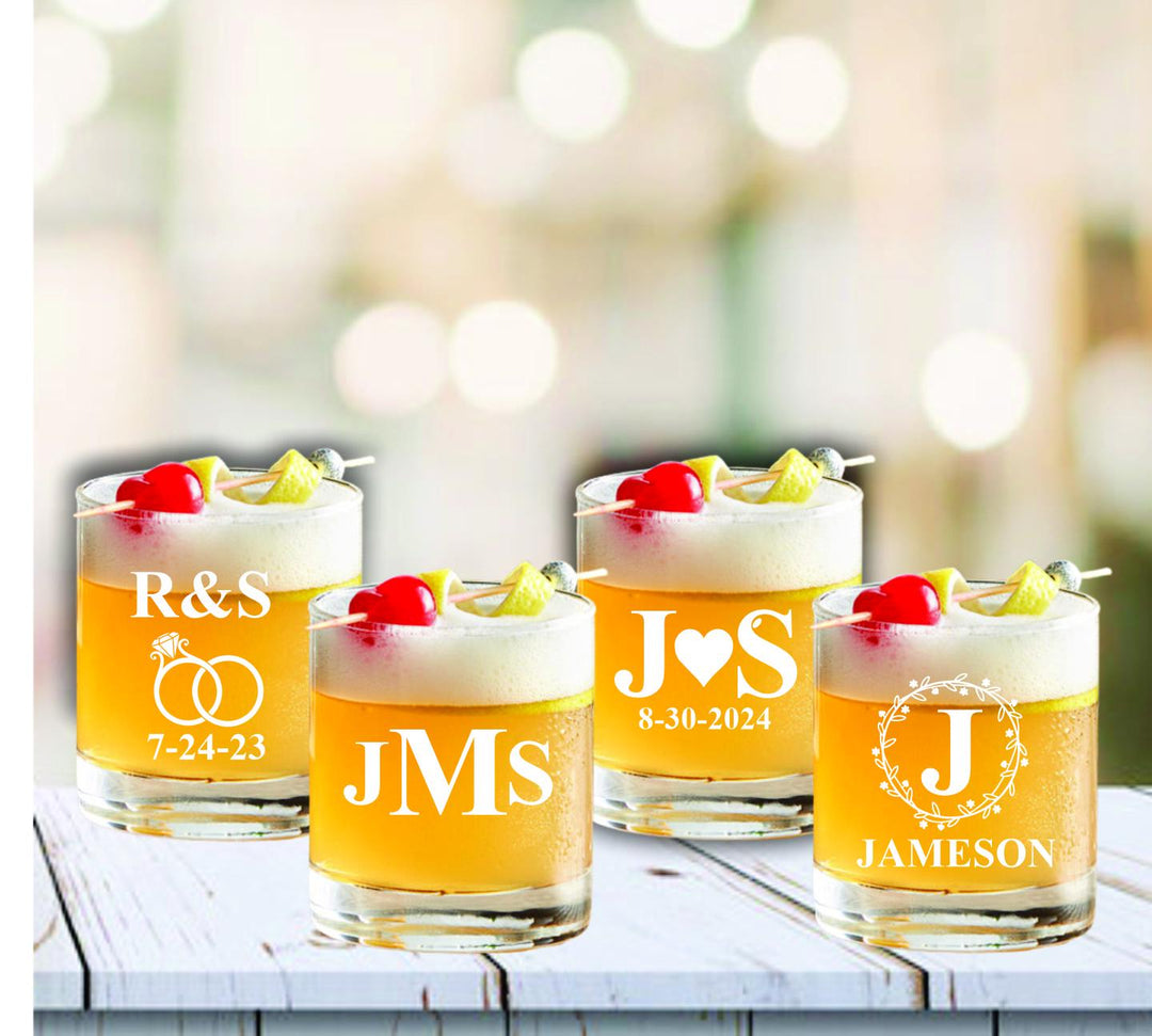 Whiskey Rocks Glass Wedding Favors, Best Day Ever, Bourbon Glass Wedding Favor, Personalized Whiskey Glasses, Custom Wedding Party Favors
