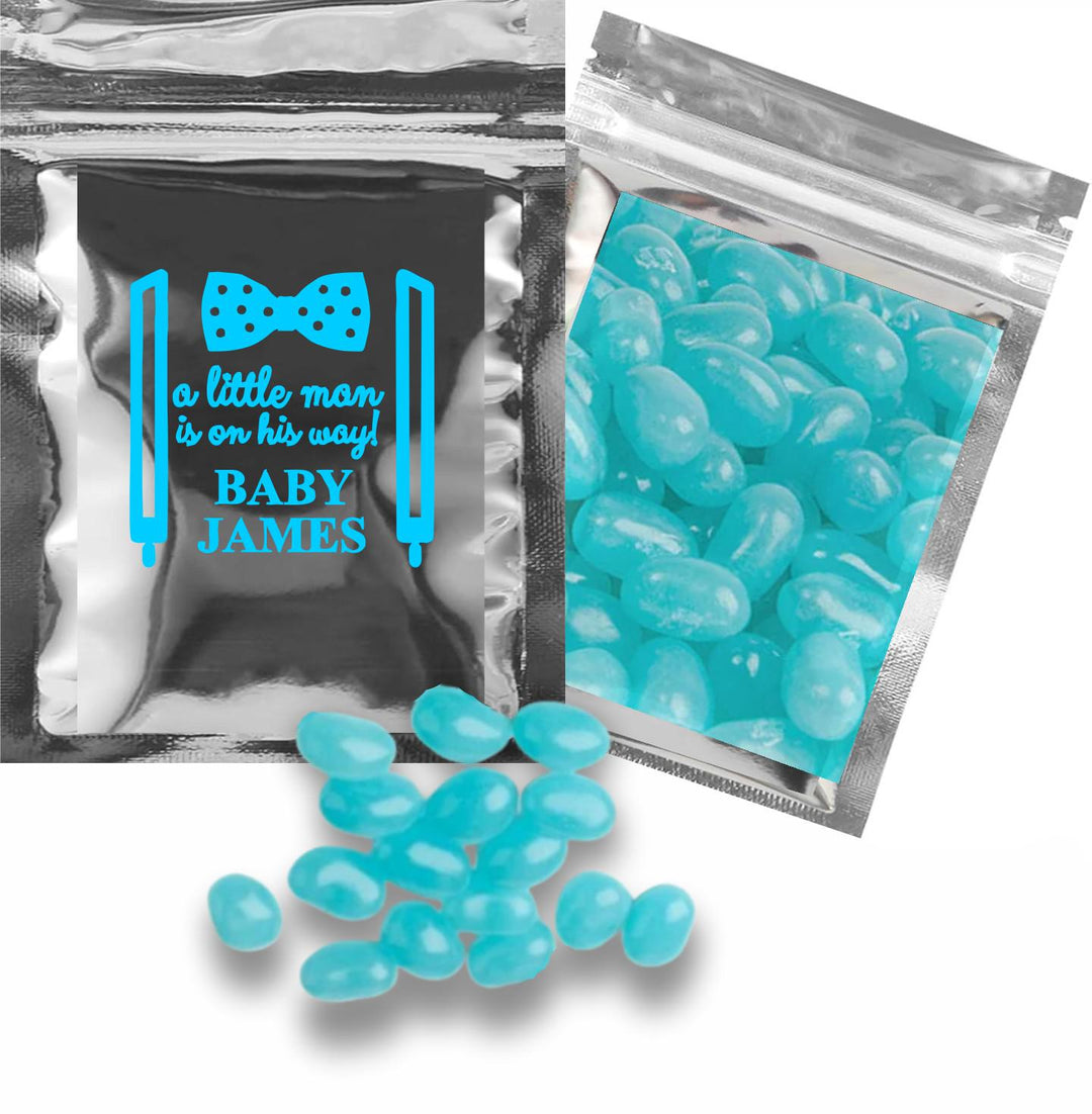 A little Man Jelly Bean Baby Shower Candy Favors, Personalized Party Favor, Edible Party Favor Baby Reveal, My Little Man, Sprinkle, Mints