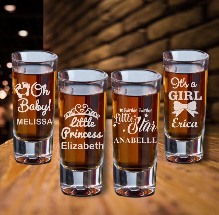 Custom Twinkle Twinkle Little Star Shot Glass Favors, Personalized Baby Party Favor, Gender Reveal, Baby Sprinkle Party Favors, Boy or Girl
