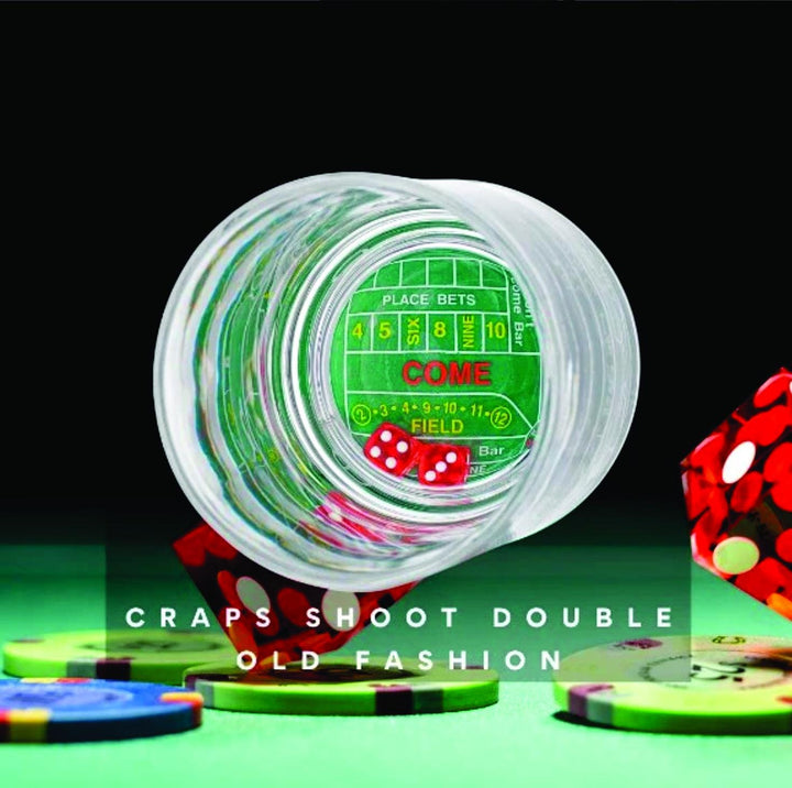 Bachelor Party Craps Whiskey Glass Gift - Old Fashioned Bourbon Glass - Groomsmen Proposal - Roulette Wheel Gift- Vegas Theme Bachelor Party