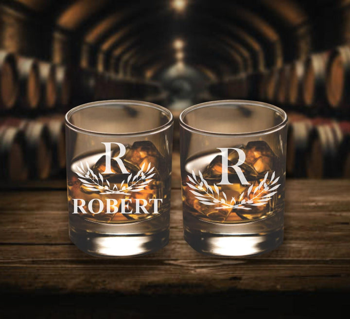 Set of 4 Personalized Gift for Men, Custom Whiskey Glasses, Gift for Dad, Bourbon Glass, Birthday, Gift for Dad, Father's Day, Husband Gift