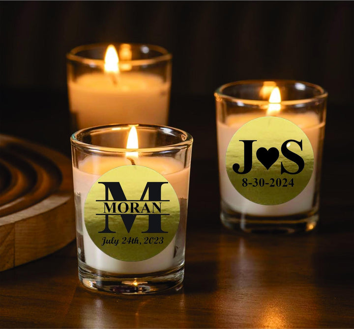 Personalized Wedding Bridal Shower Candle Favors, Custom Wedding Favors, Party Favors, Wedding Reception Favors, Guest Wedding Party Favors