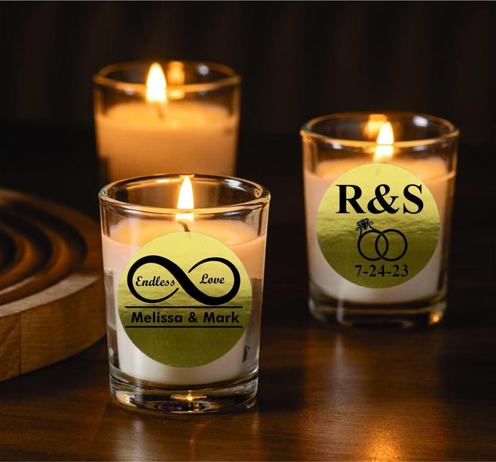 Endless Love Wedding Candle Favors, Custom Wedding Favor, Bridal Shower Party Favors, Wedding Reception Favors, Mr & Mrs Wedding Party Favor