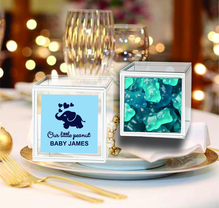 Personalized Baby Shower Mint Candy Container Favors, Clear Candy Box Party Favor, Oh Baby Favor, Gummy Bear Candy Containers, Baby Sprinkle