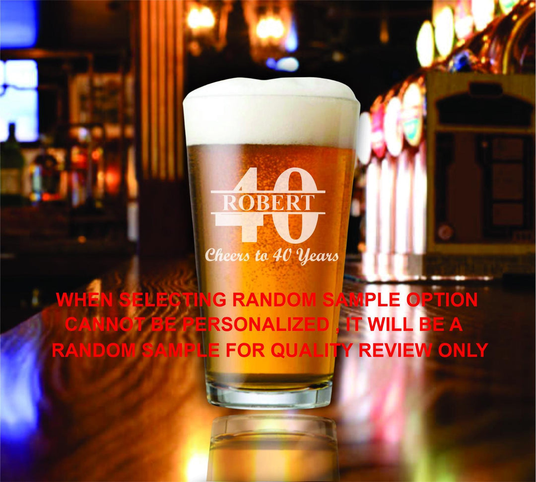 12 Pc Set 60th Birthday Pint Beer Glass Favors, Party Favor, Birthday Beer Glasses, Personalized , Cheers to 60 Years, Milestone Favors