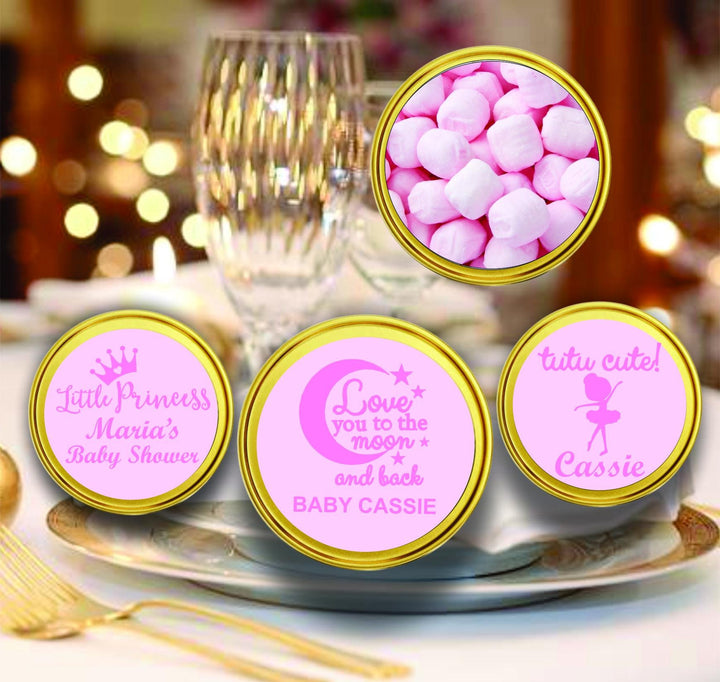 Our Little Peanut Elephant Baby Shower Mint Tin Favors, Baby Sprinkle Party Favor, Personalized Tins, Jelly Bean Gender Reveal Pink or Blue