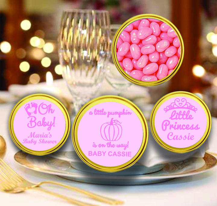 A little Pumpkin is on the Way Baby Shower Favors, Baby Sprinkle, Personalized Mint Tin Party Favor, Baby Girl or Boy, Baby Shower Keepsakes