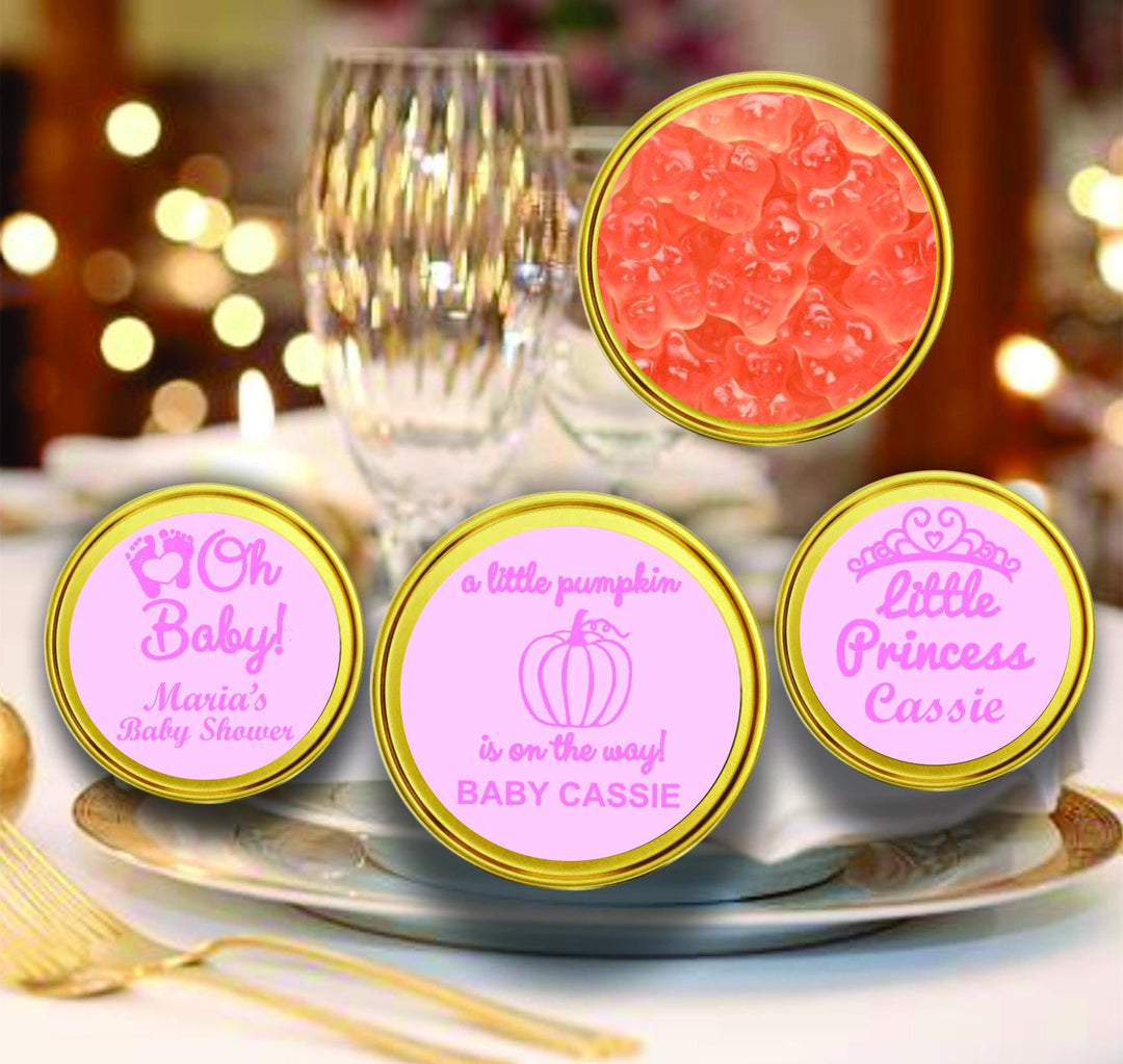 A little Pumpkin is on the Way Baby Shower Favors, Baby Sprinkle, Personalized Mint Tin Party Favor, Baby Girl or Boy, Baby Shower Keepsakes