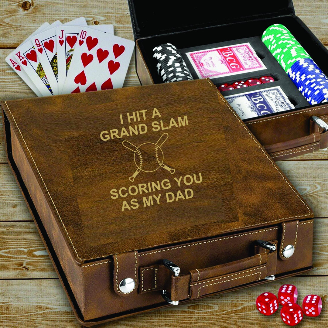 Father's Day Personalized Poker Set, Gift for Dad, Father’s Day Gifts, Custom Poker Set from Son or Daughter, Poker Gift Set for Men
