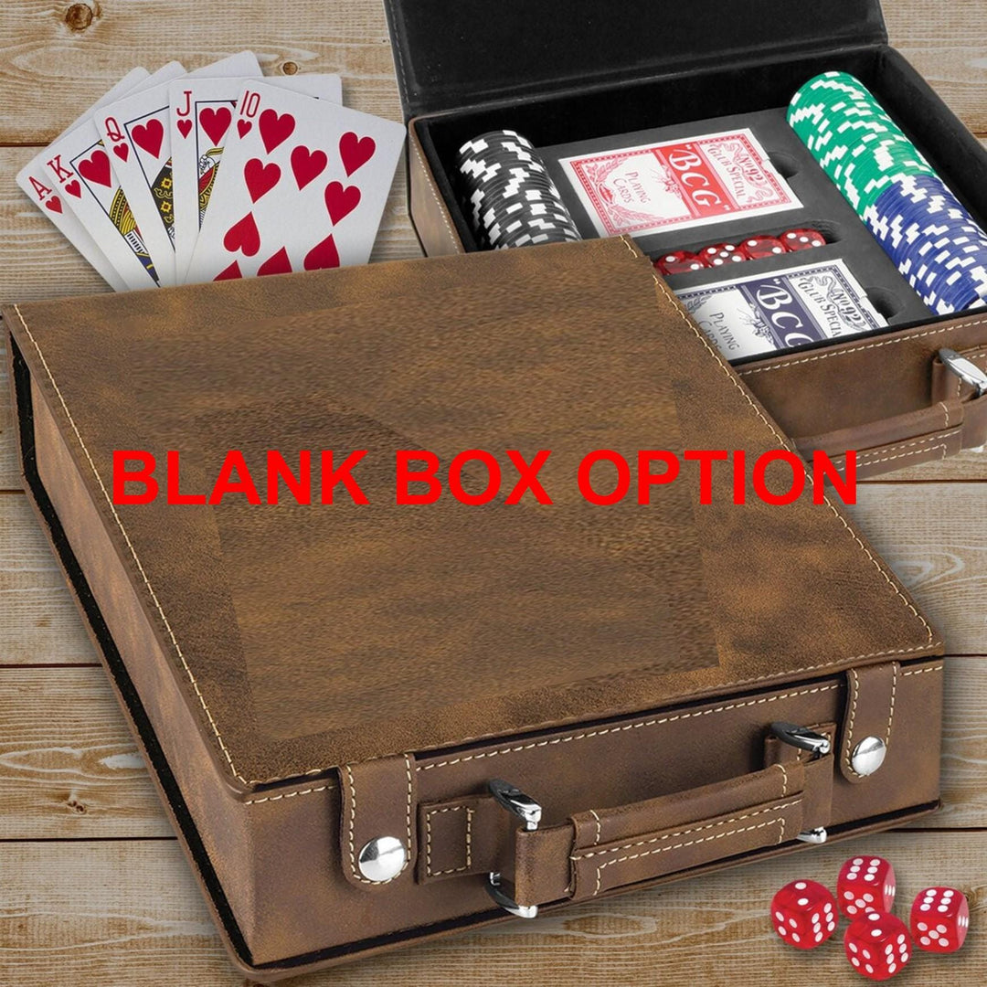 Born Lucky Dad Personalized Poker Set, Gift for Dad, Father’s Day Gift, Custom Poker Set from Son or Daughter, Poker Gift Set for Men