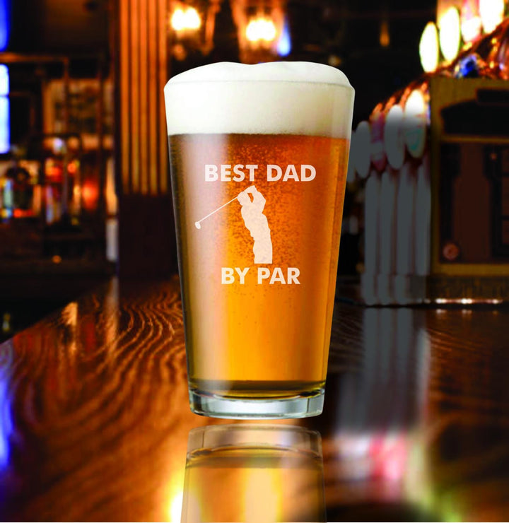 Dad Pint Beer Glass Gift – Personalized Father’s Day Beer Glasses, Baseball Dad Gift, Engraved Beer Mug Glass, Gift from Son or Daughter