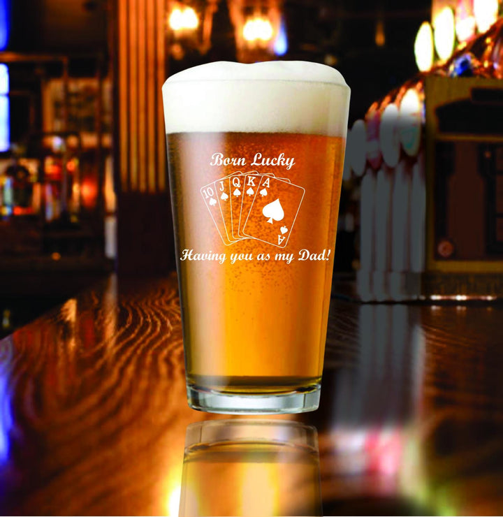 Dad Pint Beer Glass Gift – Personalized Father’s Day Beer Glasses, Baseball Dad Gift, Engraved Beer Mug Glass, Gift from Son or Daughter