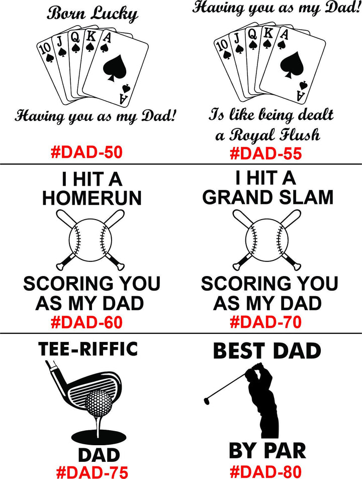 Custom Whiskey Glasses for Dad, Golf Dad Gift, Dad Gift from Son, Casino Theme, Roulette or Craps Glass, Hole in 1 Father’s Day Gift